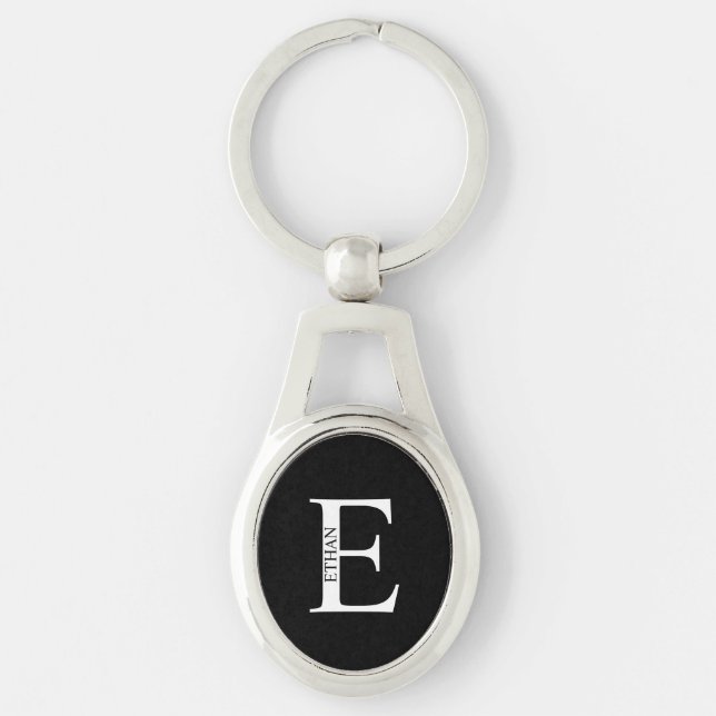 Chaveiro de Monograma e Nome Personalizado (Frente)