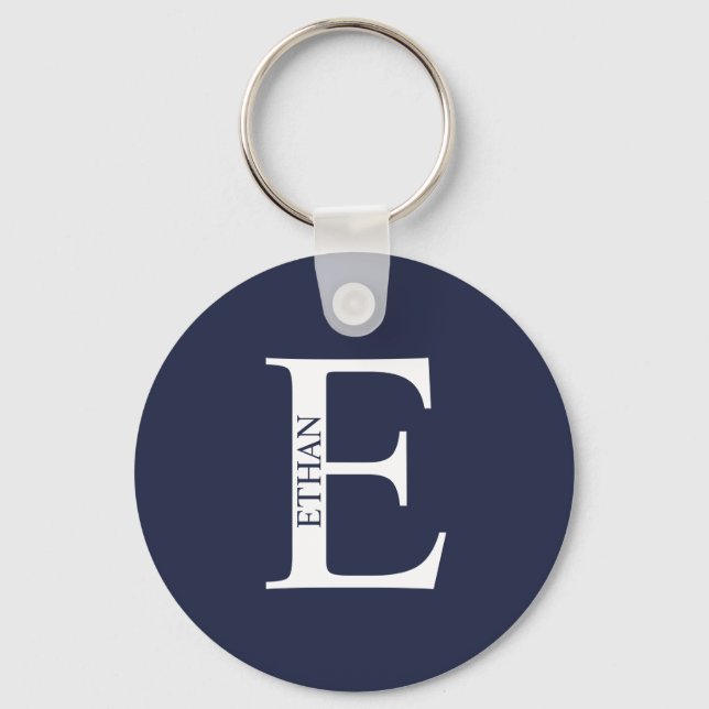 Chaveiro de Monograma e Nome Personalizado (Frente)