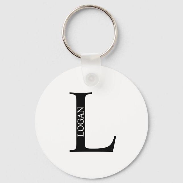 Chaveiro de Monograma e Nome Personalizado (Frente)