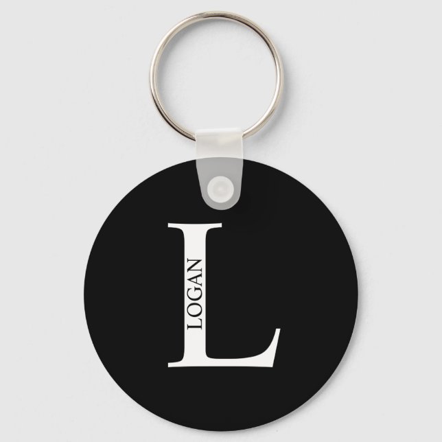 Chaveiro de Monograma e Nome Personalizado (Frente)