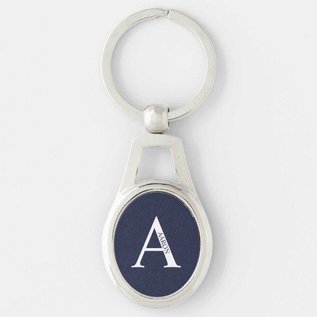 Chaveiro de Monograma e Nome Personalizado (Frente)