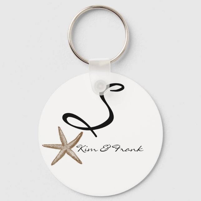 CHAVEIRO de Monograma Simples de Starfish (Frente)