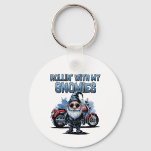 Chaveiro de Moto 'Rolando Com Meus Gnomos'