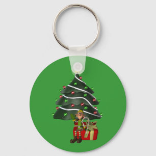 Chaveiro de Natal da Árvore do Macho Elf