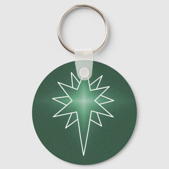 Chaveiro de Natal da Estrela norte, Verde (Frente)