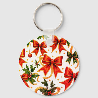 Chaveiro de Natal do Círculo Metálico Personalizáv