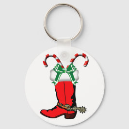 Chaveiro de Natal Ocidental com Boot de Cowboy