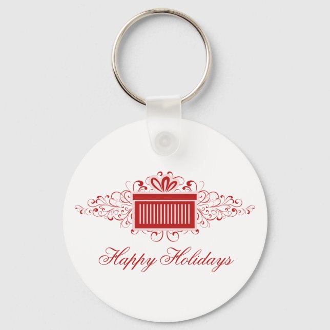 Chaveiro de natal presente, vermelho (Frente)