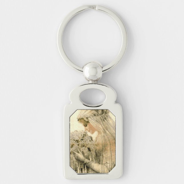 Chaveiro de Noiva Elegante Casamento Vintage (Frente)