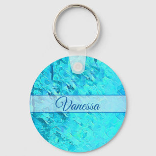 Chaveiro de Nome Azul Personalizado do Pacífico