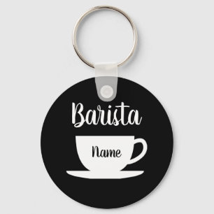 chaveiro de nome de barista personalizado para com