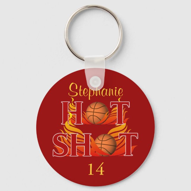 Chaveiro de número e nome do hot hot hot shot (Frente)