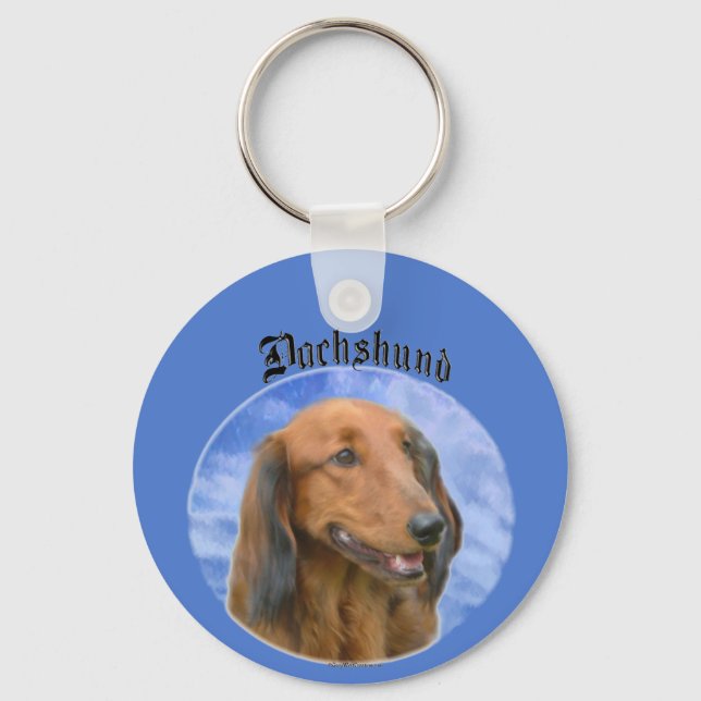 Chaveiro de Nuvens de Dachshund (Frente)