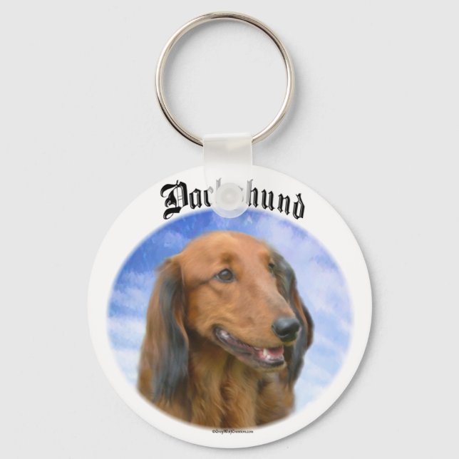 Chaveiro de Nuvens de Dachshund (Frente)