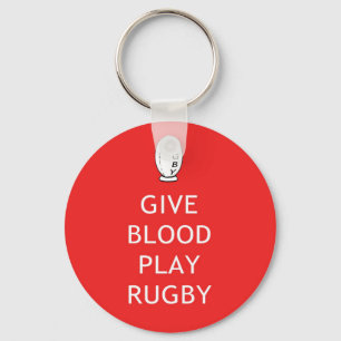 Chaveiro Dê o rugby do jogo do sangue