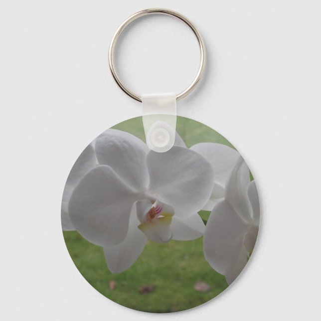 Chaveiro de Orquídea Branca (Frente)