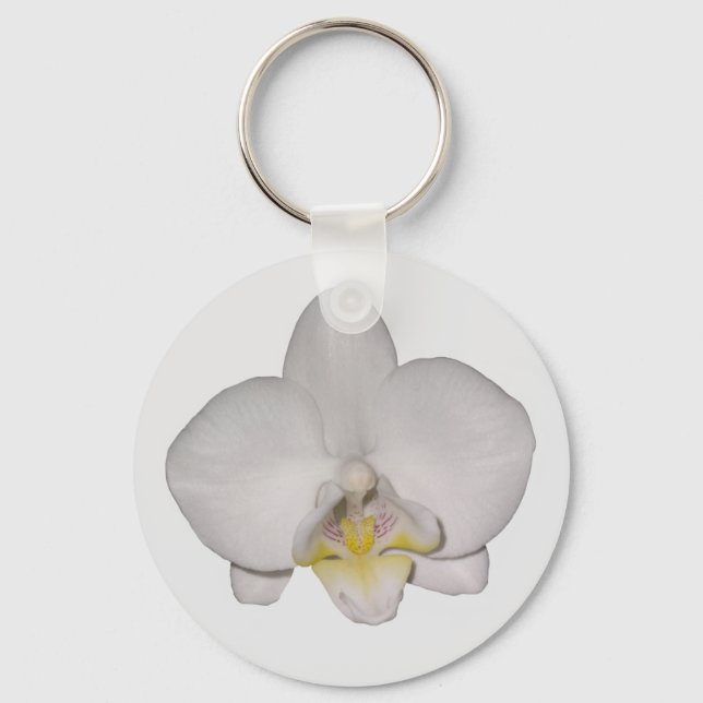 Chaveiro de Orquídea Branca (Frente)