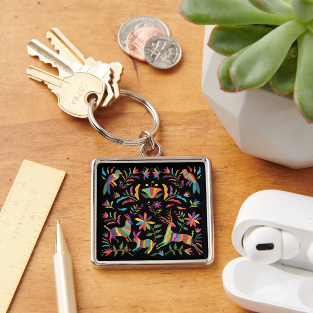 Chaveiro De Otomi Mexicano E Animal (Mesa)