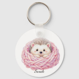 Chaveiro de Ouriço Personalizado de Tricô