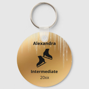 chaveiro de ouro no ano de ensaio de patinagem