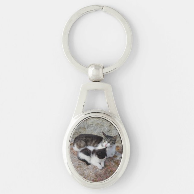 Chaveiro de Oval de Mãe e Criança (Frente)