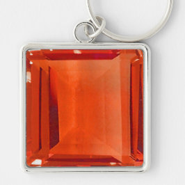 Chaveiro de Padrão de Gemstone Laranja