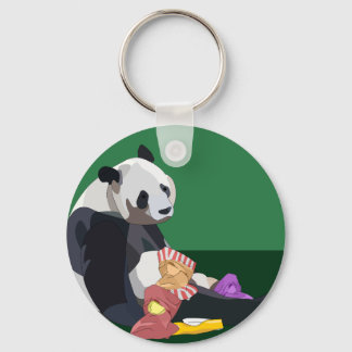 Chaveiro de Panda de Lixo