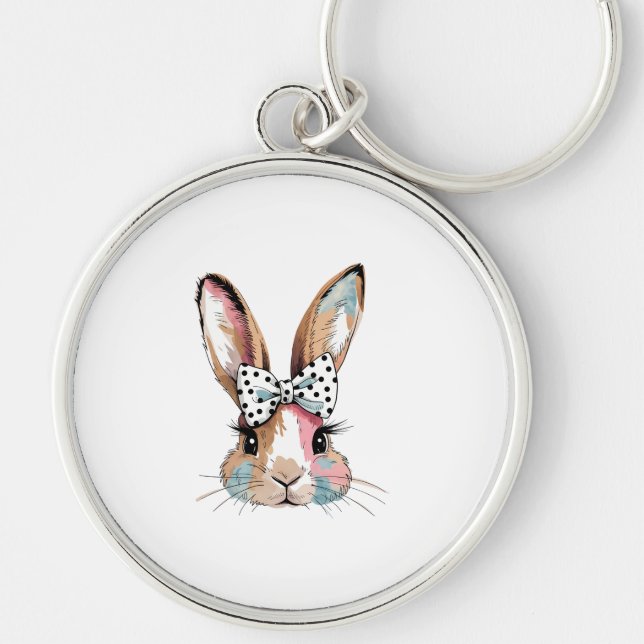 Chaveiro de Páscoa Coquette Bunny Arco - Cute & Ch (Frente)