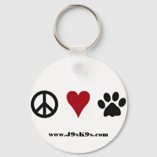 Chaveiro de patas de paz e amor