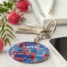 Chaveiro de Patriota Personalizado de Jeans Azuis