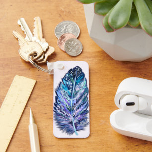 Chaveiro de pena - Cores personalizadas