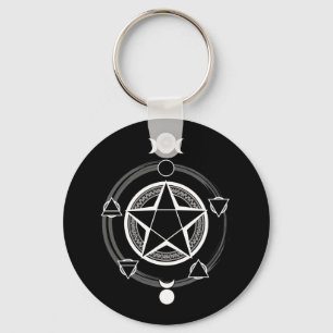 Chaveiro de Pentagrama Elemental Escuro