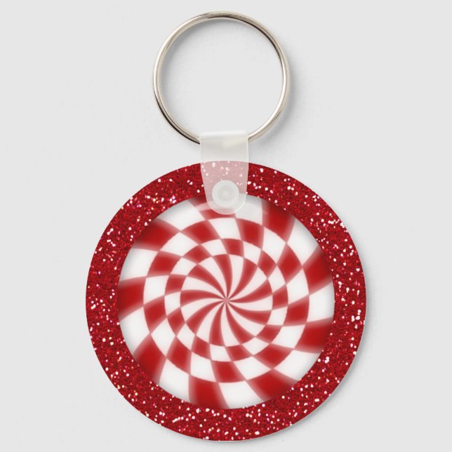 Chaveiro de Pepperminaria Vermelha Natal (Frente)