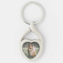 Chaveiro de Pet Photo Twisted Heart