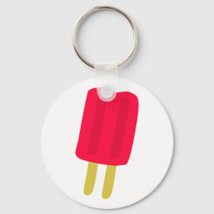 Chaveiro de picolé vermelho