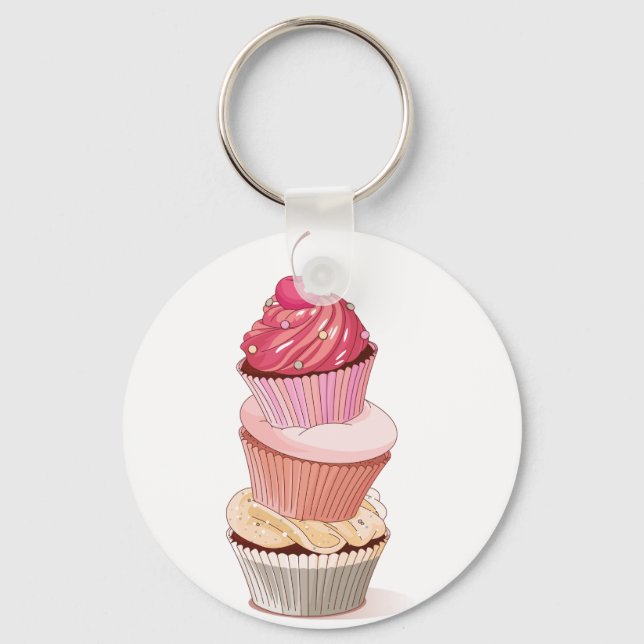 Chaveiro de pilha de cupcake (Frente)