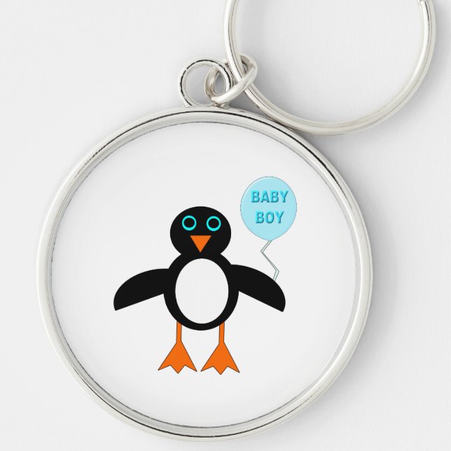 Chaveiro de Pinguim-Menino Azul (Frente)