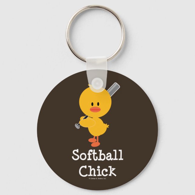 Chaveiro de Pintinho de softball (Frente)