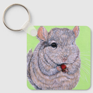 Chaveiro de Pintura Chinchilla fofinho