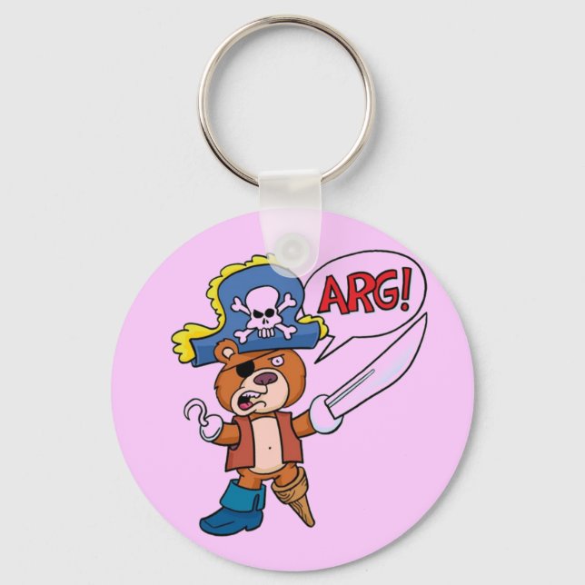 Chaveiro de Pirata de Urso de Teddy (Frente)