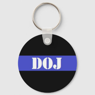 Chaveiro de Polícia de de linha azul fina DOJ