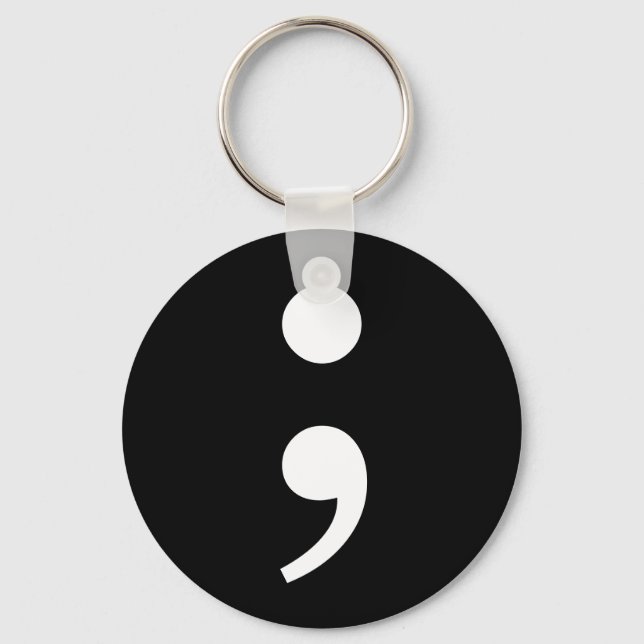 Chaveiro de ponto de semicolão (Frente)