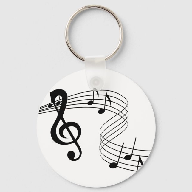 Chaveiro de Pontuação de Música Musical (Frente)