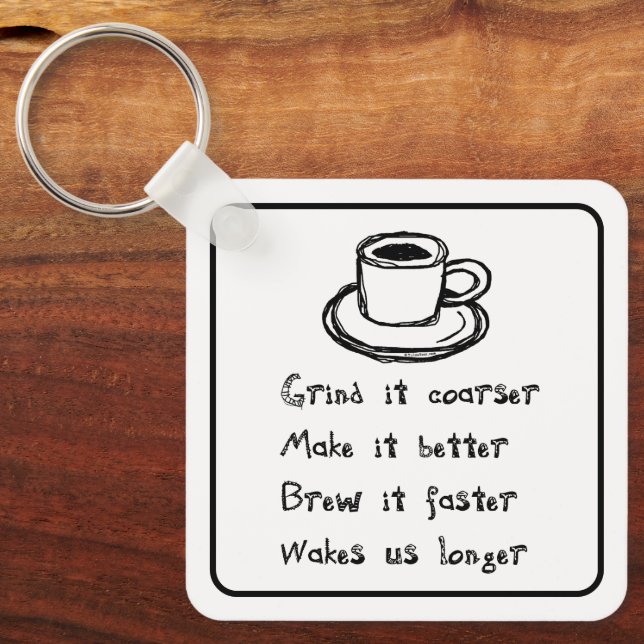 Chaveiro de Porco de Café (Frente)