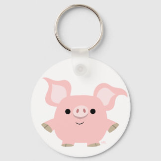 Chaveiro de Porco de Cartoon Curto