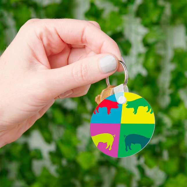 Chaveiro de porcos coloridos (Criador carregado)