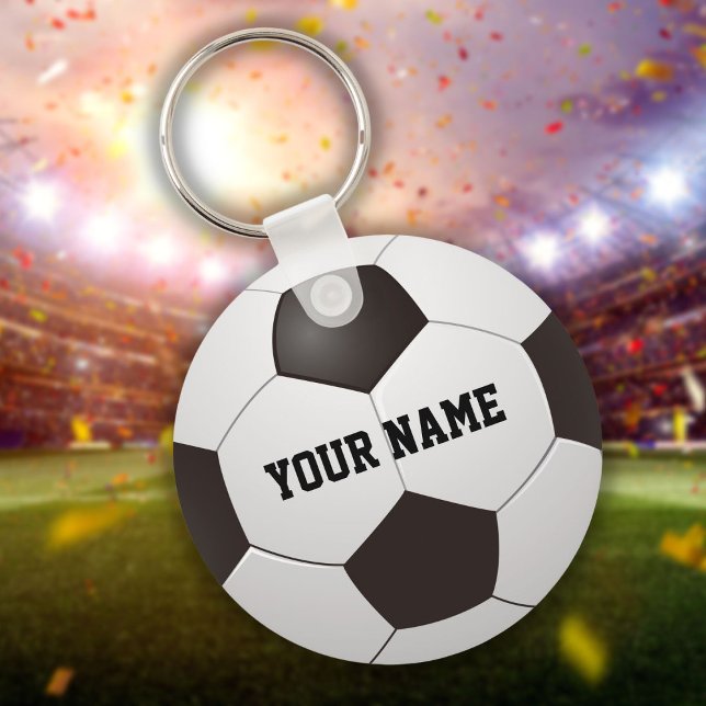 Chaveiro de Presente de Bola de Futebol com Nome P (Personalized Name Soccer Ball Gift Keychain)