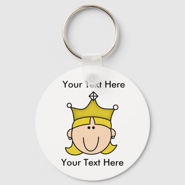 Chaveiro de princesa loira personalizada (Frente)