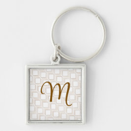Chaveiro de quadrados desbrancos personalizados