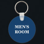 Chaveiro de quarto de homem<br><div class="desc">Chaveiro de quarto de homem para hospitalidade de negócios Cor de fundo personalizável. Excelente para escritórios e empresas de hotéis, motéis, festas de férias, apartamentos alugados, lodges, cabines, acampamentos e muito mais. Corrente de chave para banheiros masculinos.</div>